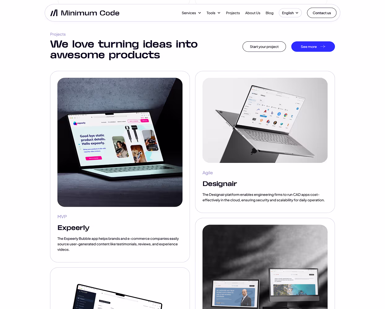 A web page with a laptop and other items on it.
