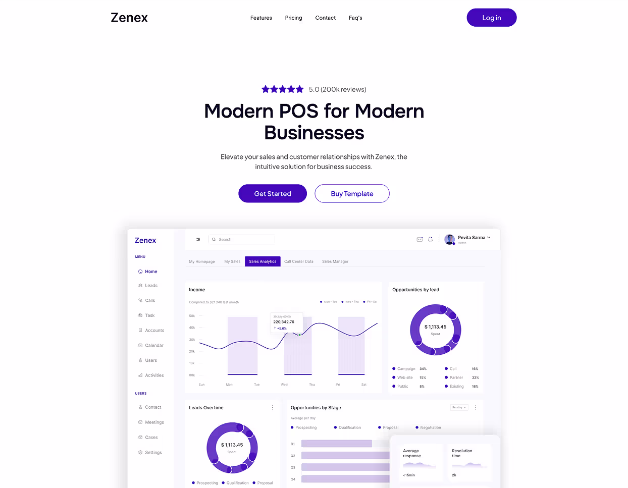 A screenshot of the modern pos for modern businesses.